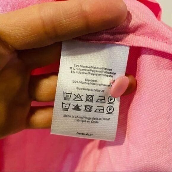 Baum Und Pferdgarten Abernathy Rosebloom Pink Baby Doll Dress sz EU42 US12 Silk - Picture 12 of 15